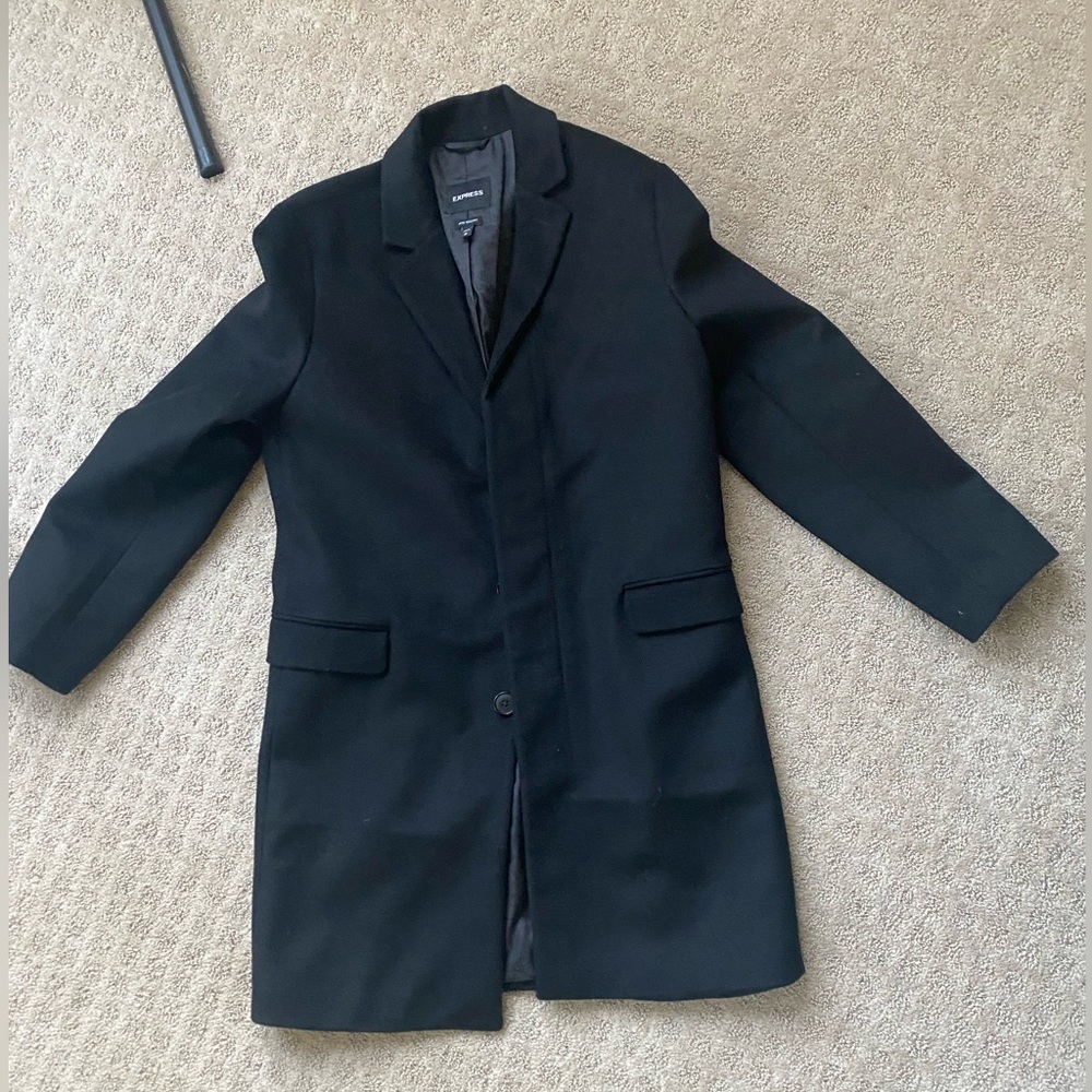Express Men’s Black Wool Coat